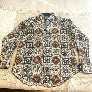 Robert Graham Silk Road long sleeve button down floral print shirt
